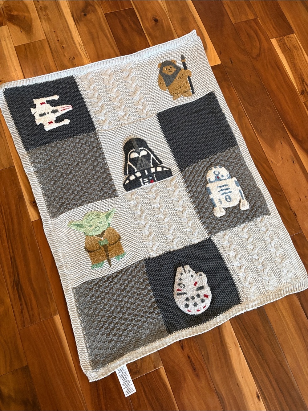Pottery Barn Kids Star Wars Sherpa-Backed Patchwork Knit Baby Blanket - Picture 6 of 9